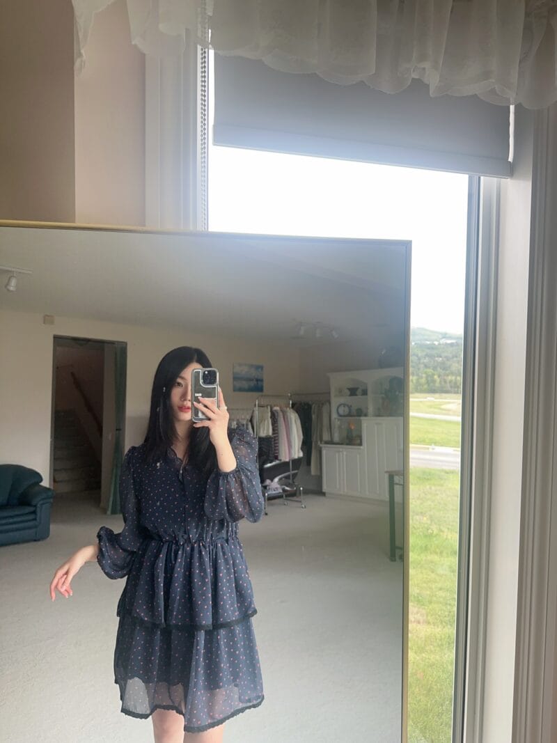 韩国碎花裙鼻祖 很有垂感的爱心公主蛋糕裙