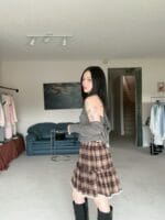 日系复古格子裙 可甜可酷 超百搭