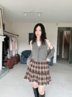 日系复古格子裙 可甜可酷 超百搭