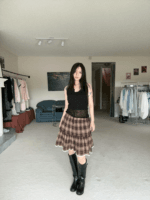 日系复古格子裙 可甜可酷 超百搭