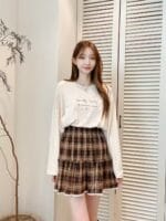 日系复古格子裙 可甜可酷 超百搭