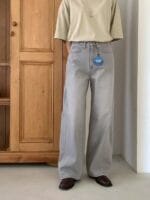 非常有垂感的阔腿牛仔裤 梨形天菜