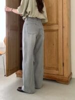 非常有垂感的阔腿牛仔裤 梨形天菜