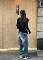 Aespa柳智敏Karina出镜率超高的阔腿牛仔裤