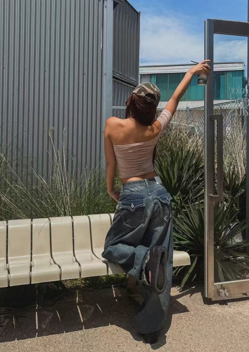 Aespa柳智敏Karina出镜率超高的阔腿牛仔裤