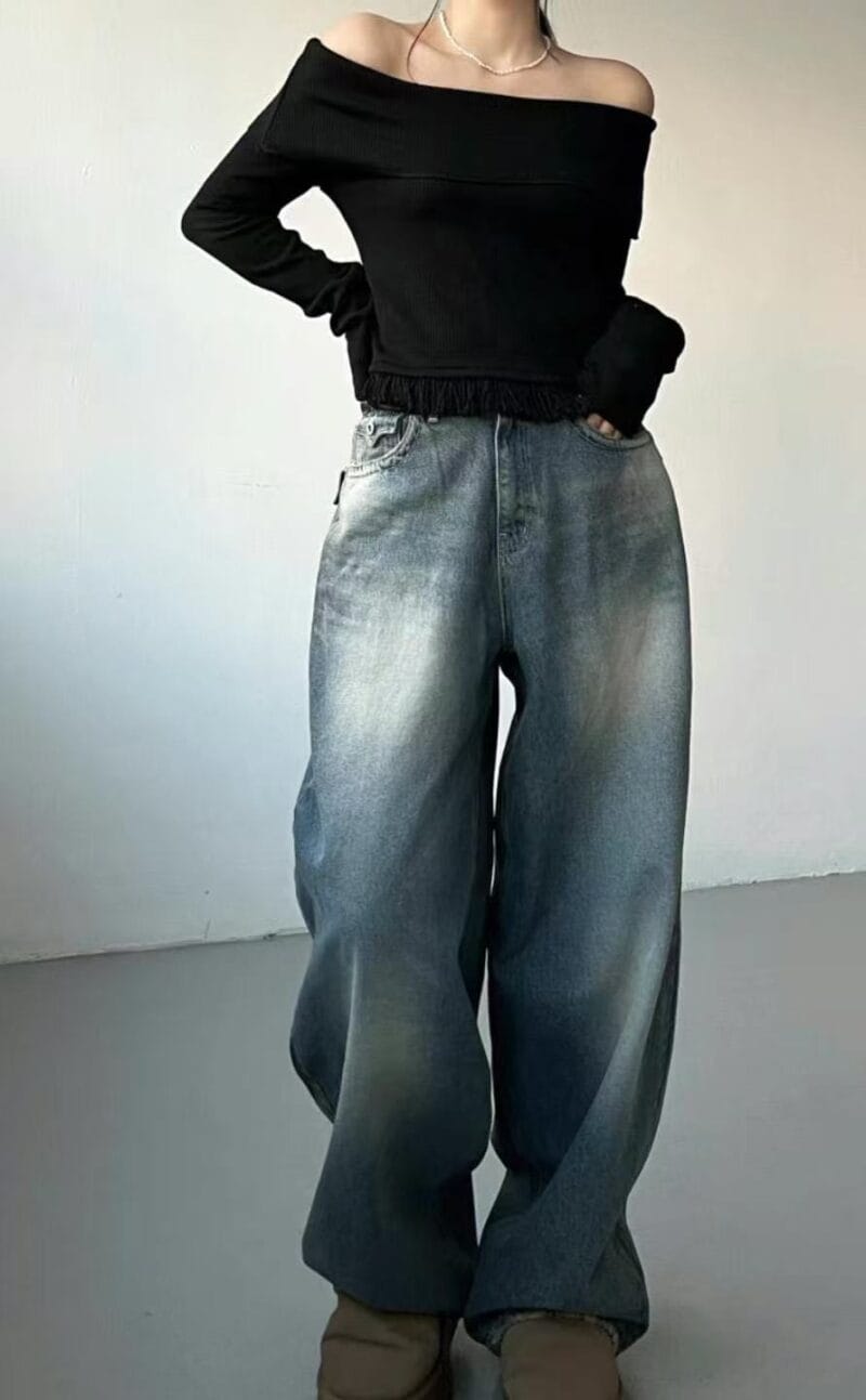 Aespa柳智敏Karina出镜率超高的阔腿牛仔裤