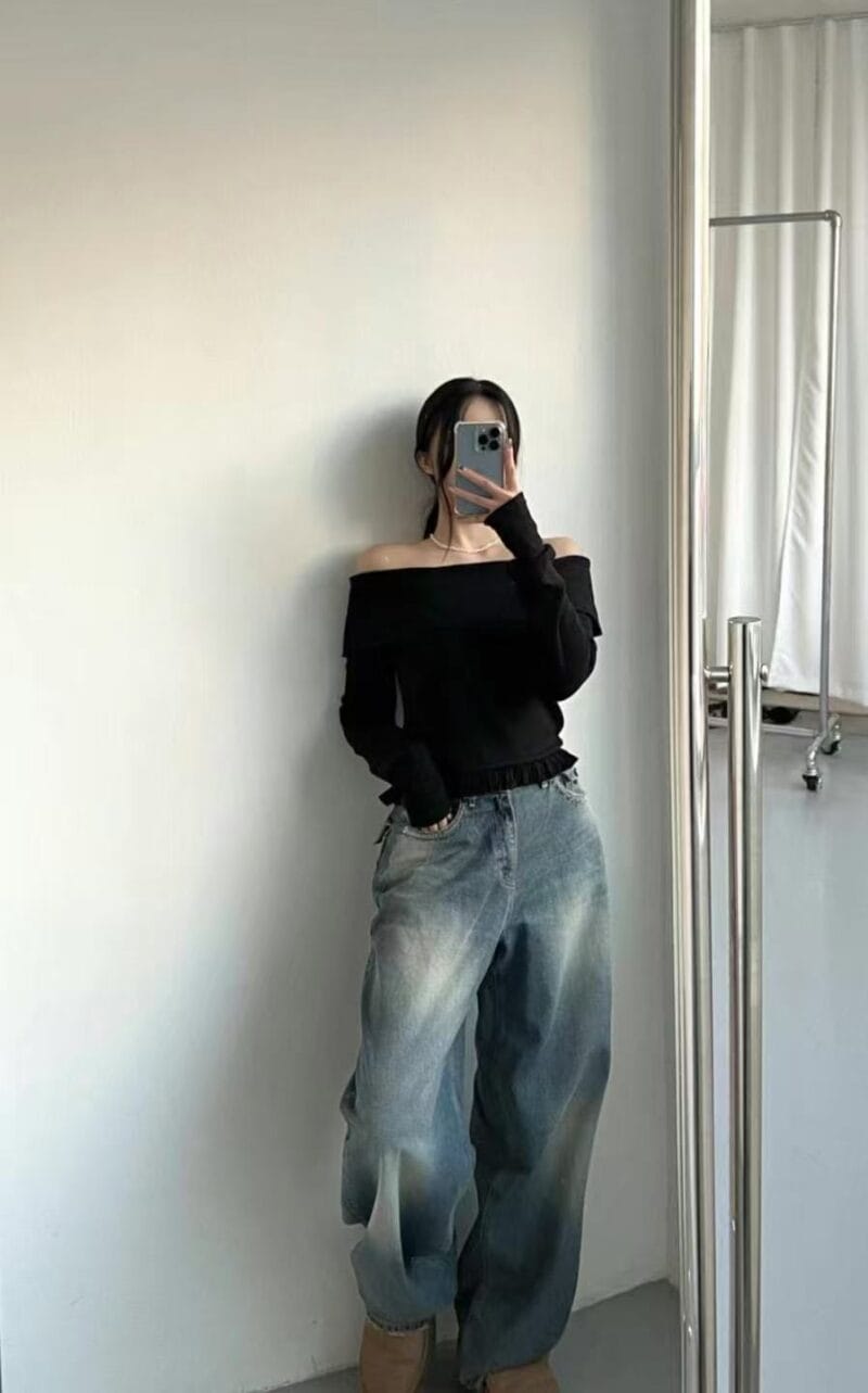 Aespa柳智敏Karina出镜率超高的阔腿牛仔裤