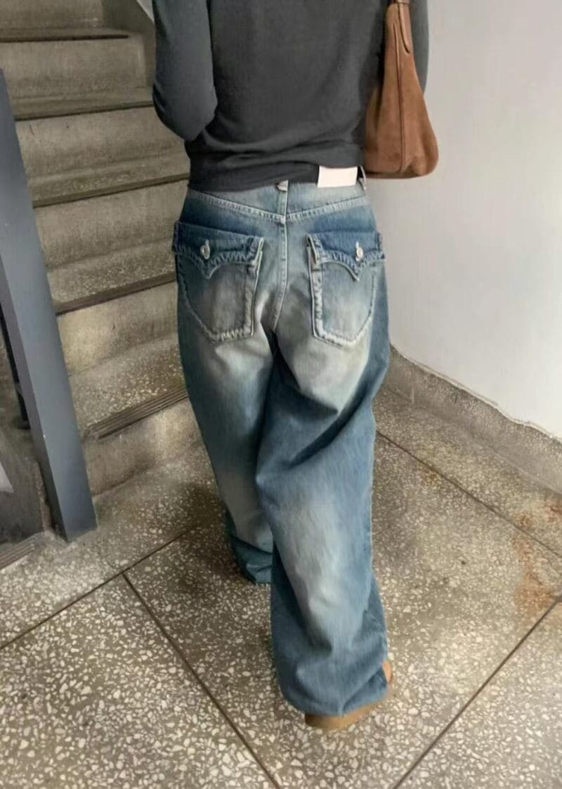 Aespa柳智敏Karina出镜率超高的阔腿牛仔裤