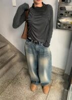 Aespa柳智敏Karina出镜率超高的阔腿牛仔裤