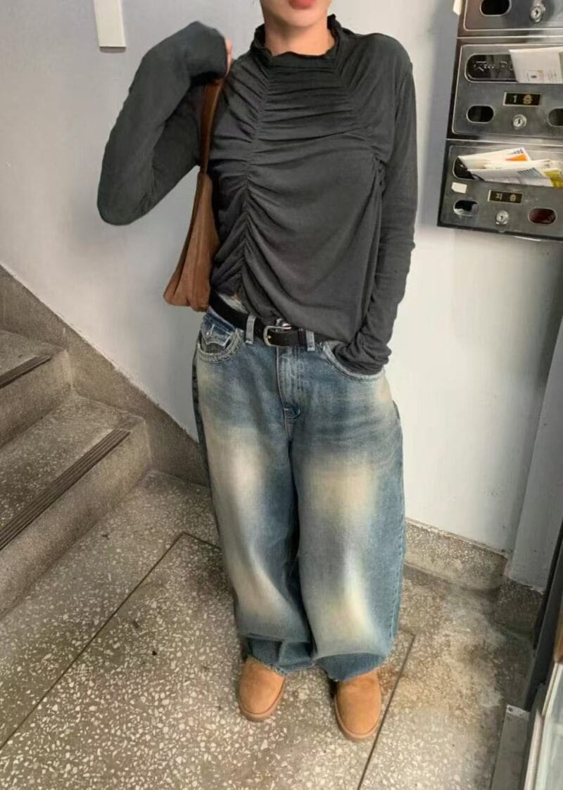 Aespa柳智敏Karina出镜率超高的阔腿牛仔裤