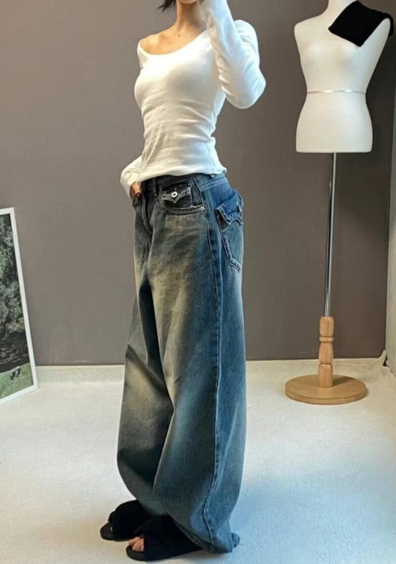 Aespa柳智敏Karina出镜率超高的阔腿牛仔裤