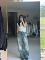 Aespa柳智敏Karina出镜率超高的阔腿牛仔裤