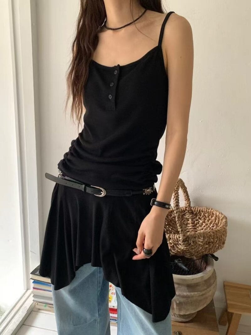 超有垂感的不规则连衣裙 叠穿神器