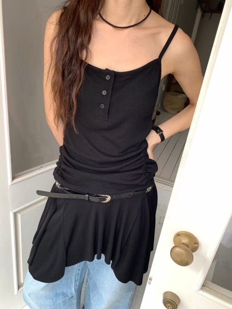 超有垂感的不规则连衣裙 叠穿神器