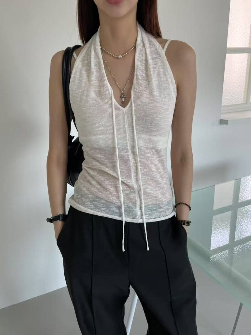 超级有慵懒感的挂脖 小设计感 三个颜色