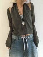 超级好看 慵懒感直接拉满的挂脖两件套