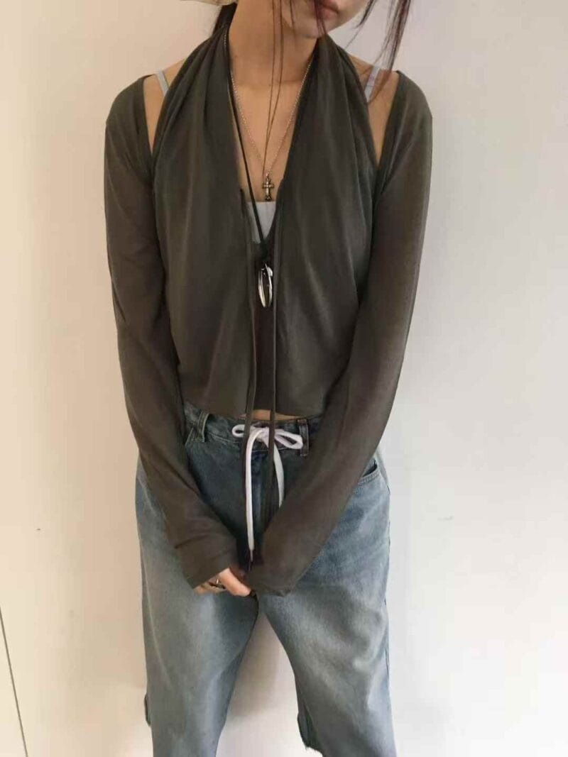 超级好看 慵懒感直接拉满的挂脖两件套