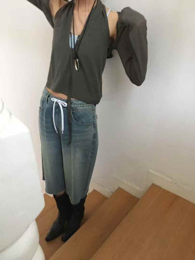 超级好看 慵懒感直接拉满的挂脖两件套