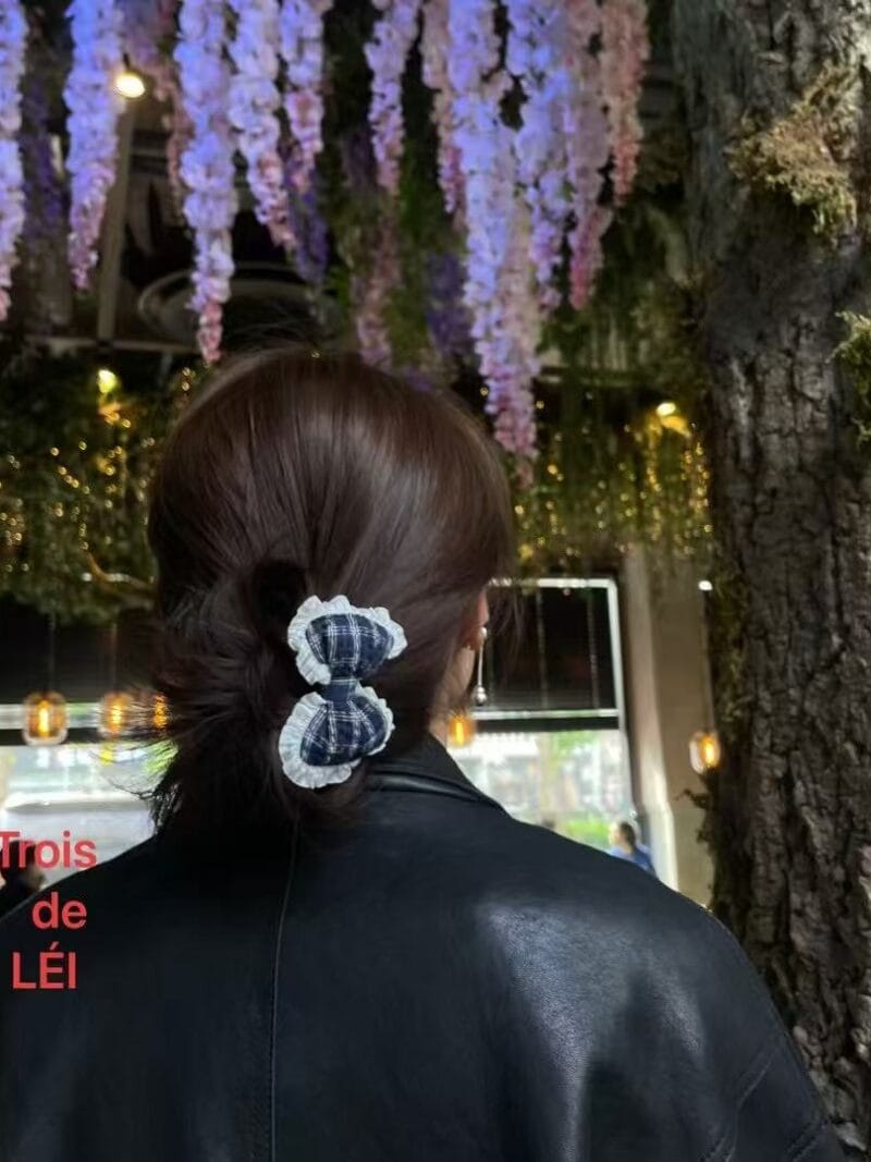 Trois de LEI 立体格纹发圈