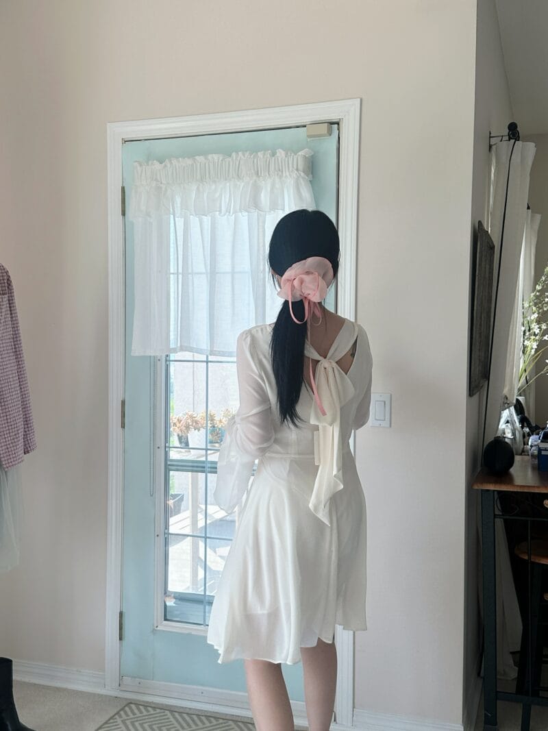 Trois de LEI 仙女蝴蝶结质感大肠发圈