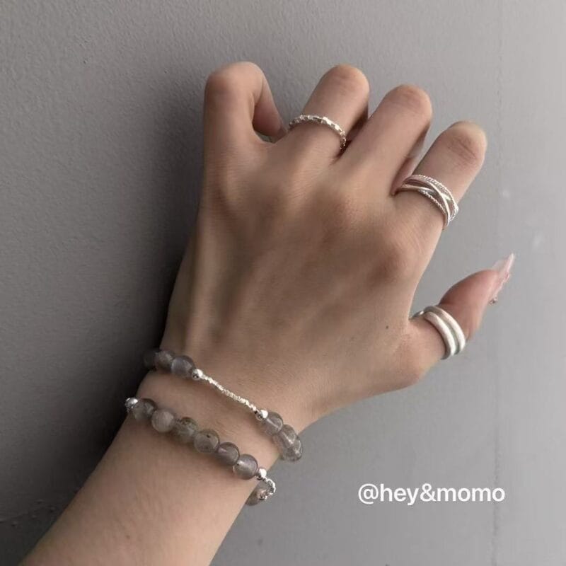 hey & momo 天然月光石手链