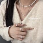 Hey & momo 清透小蓝珠 + 天然淡水珍珠 + 碎银