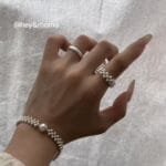 Hey & momo 多层珠珠+小圆球 戒指