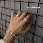 Hey & momo 多层珠珠+小圆球 戒指