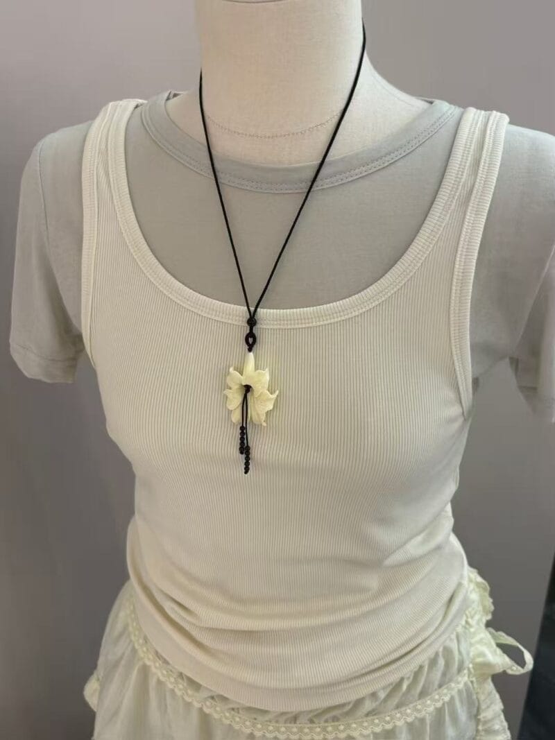 Love you so much 韩网爆款鸡蛋花重工项链