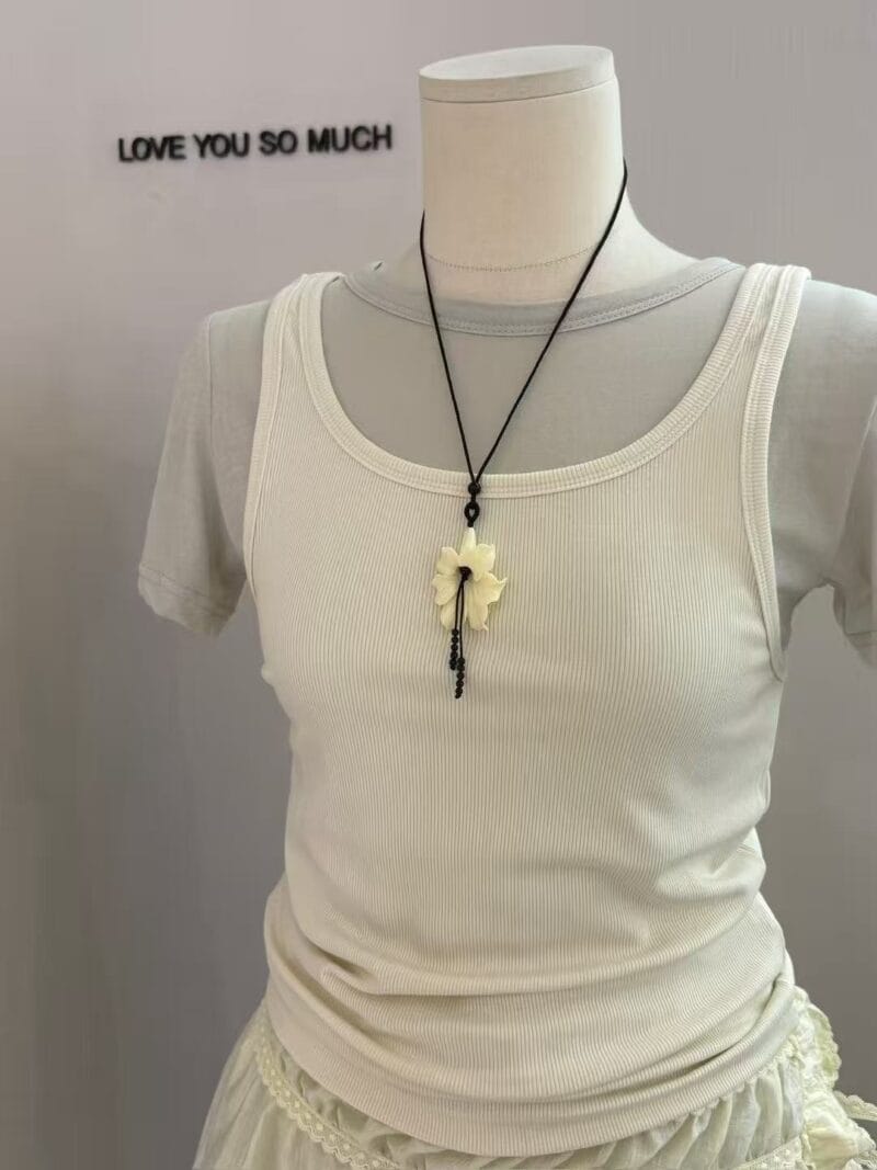 Love you so much 韩网爆款鸡蛋花重工项链