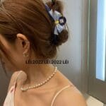 LÉI 天然淡水珍珠 + 碎纯银 项链长度35+35CM