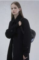 价格友好的双面手缝工艺 贵气的黑色大衣