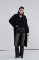 价格友好的双面手缝工艺 贵气的黑色大衣