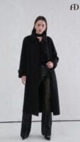 价格友好的双面手缝工艺 贵气的黑色大衣