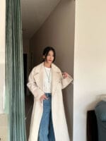 韩国超贵品牌的狐狸绒大衣！比普通大衣更厚实！富家千金感白月光 韩国售价900刀！