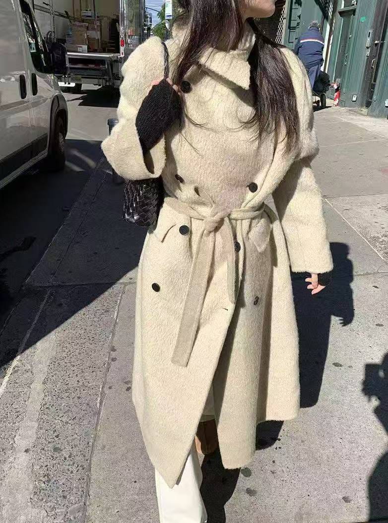 可以有很多种穿法的苏力羊驼毛大衣 气质拉满