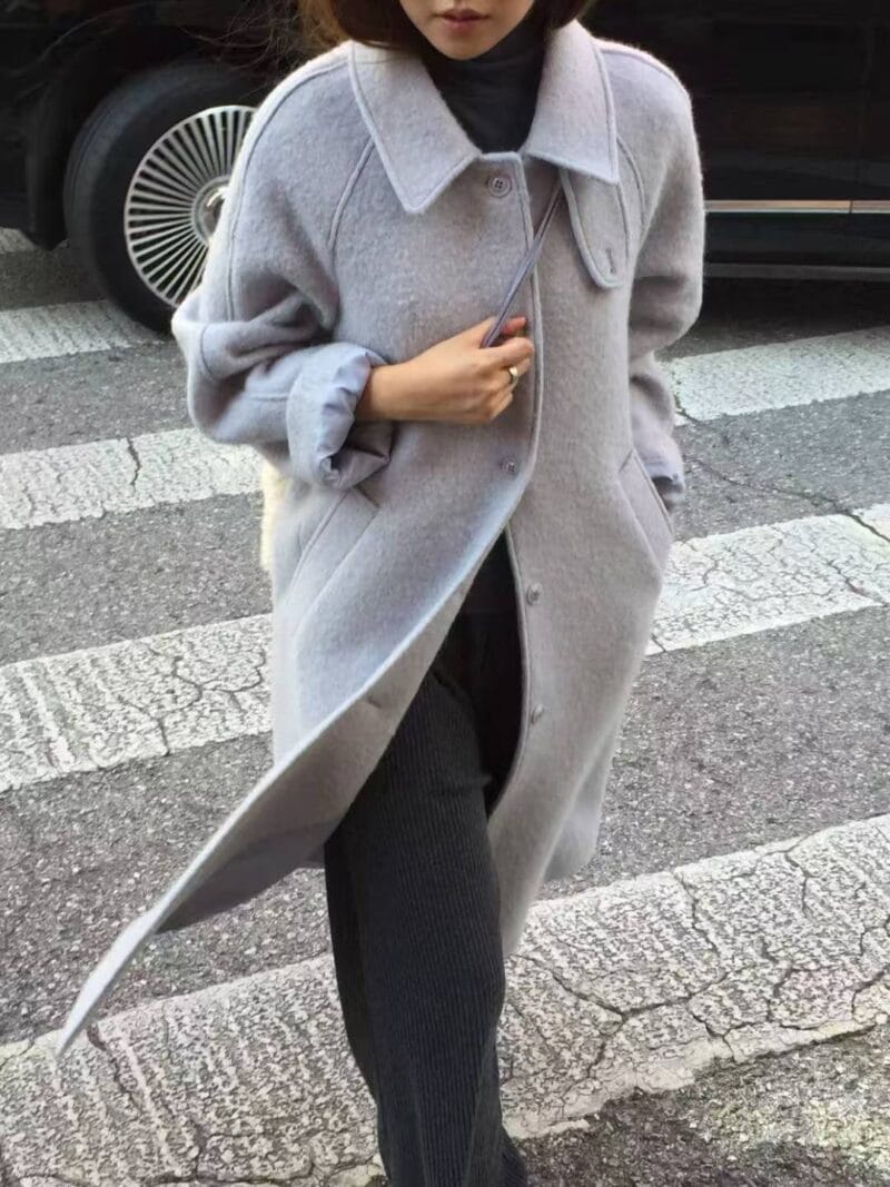 绝美的baby蓝大衣 新年战袍就靠它啦 含包包~