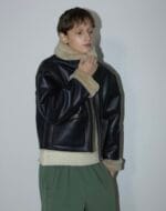 超酷的机车羊羔毛皮衣