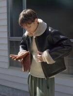 超酷的机车羊羔毛皮衣