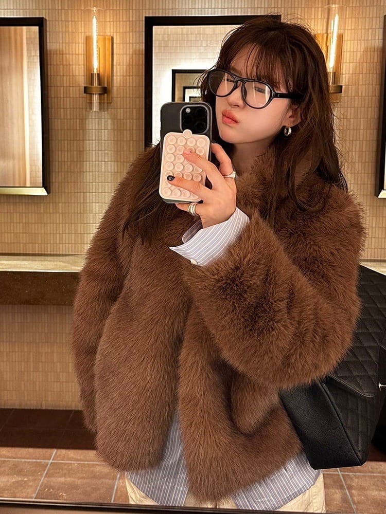 韩国ins超多博主上身的皮草 好绝啊！