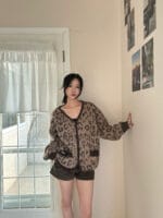 ins爆款豹纹毛衣 超级提气色