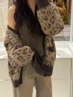 ins爆款豹纹毛衣 超级提气色