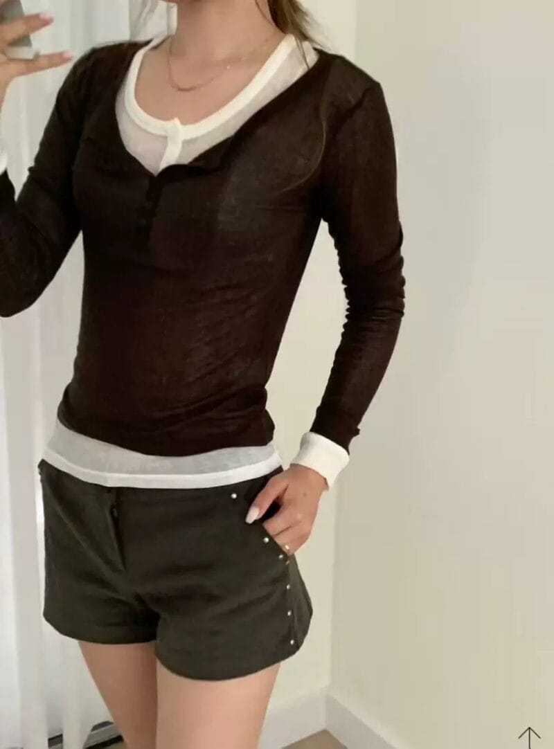 韩女人手一条的铆钉灯芯绒短裤 秋冬天穿实在太好看了