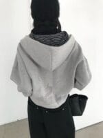 清冷感韩女加绒卫衣 太有慵懒感的氛围了 三个颜色