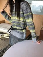 绝美的撞色不浮夸的费尔岛毛衣