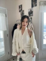 韩女严选温柔又性感 还极具保暖性的上衣两件套 两个颜色