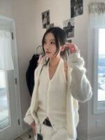 韩女严选温柔又性感 还极具保暖性的上衣两件套 两个颜色