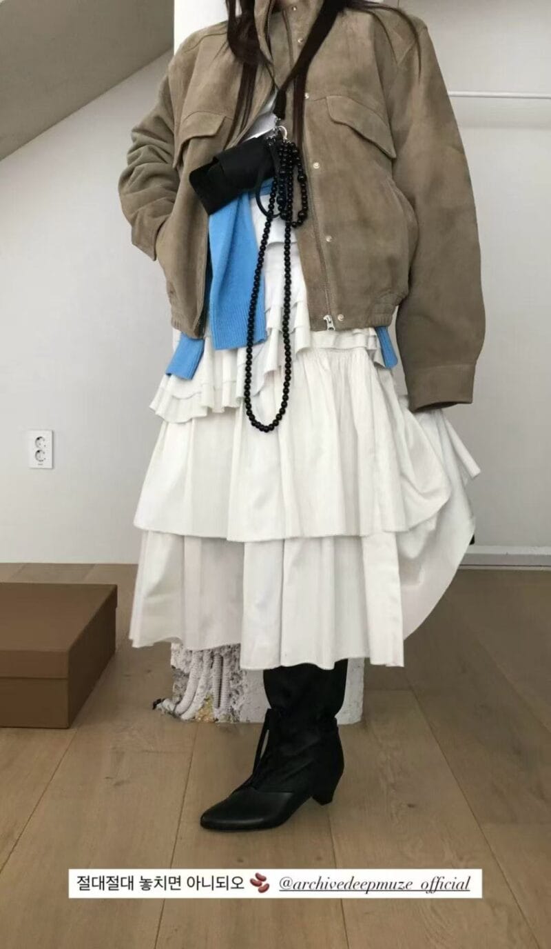 韩国爆款！搭配任何衣服都能穿出时髦层次感的不规则半身裙