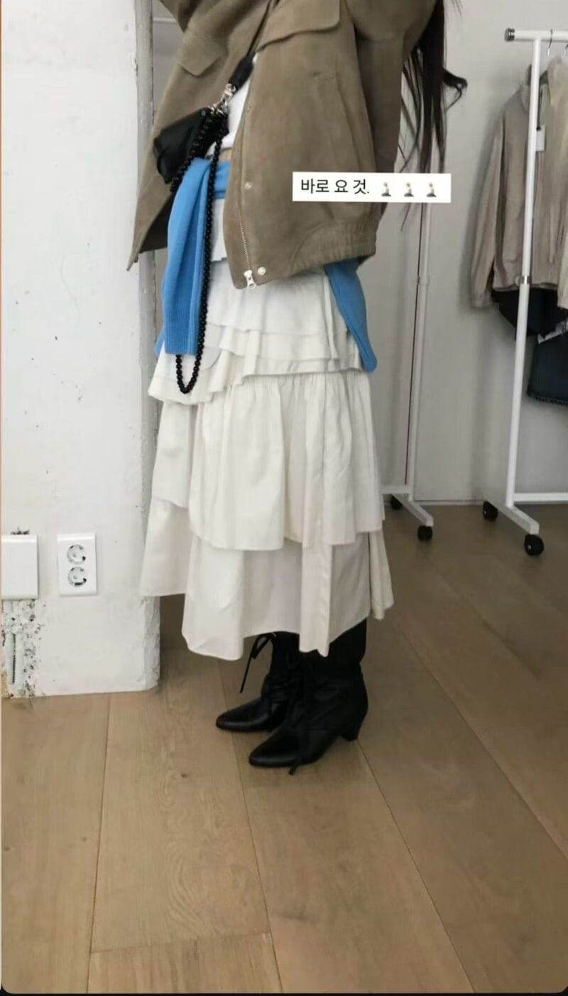 韩国爆款！搭配任何衣服都能穿出时髦层次感的不规则半身裙