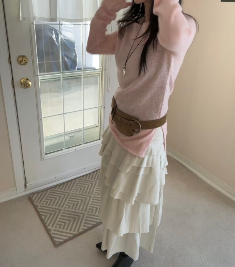 韩国爆款！搭配任何衣服都能穿出时髦层次感的不规则半身裙